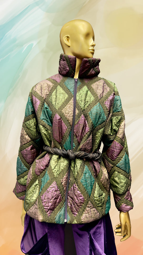 Jacheta din fas pictata manual  LPM03